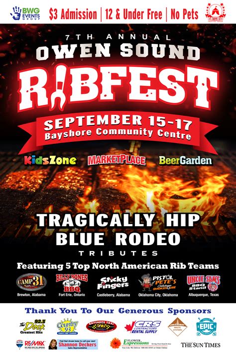 Owen Sound Ribfest Sept 15-17