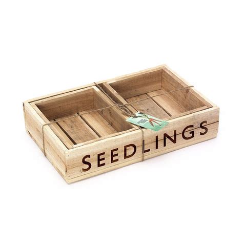 wooden seed trays / set of three by garden selections ...