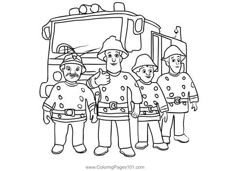 Fireman Sam 2 Coloring Page for Kids - Free Fireman Sam Printable Coloring Pages Online for Kids ...