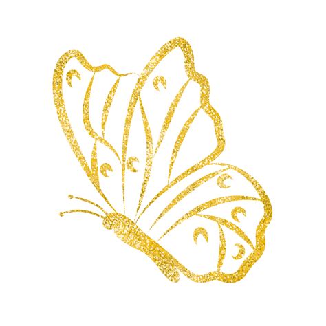 Gold Glitter Butterfly 26678429 PNG