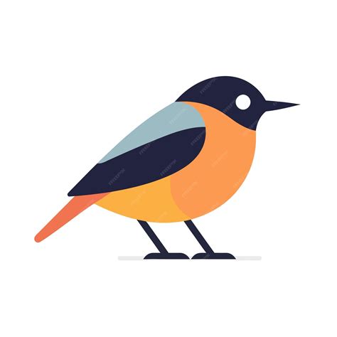 Premium Vector | Cute simple bird flat vector