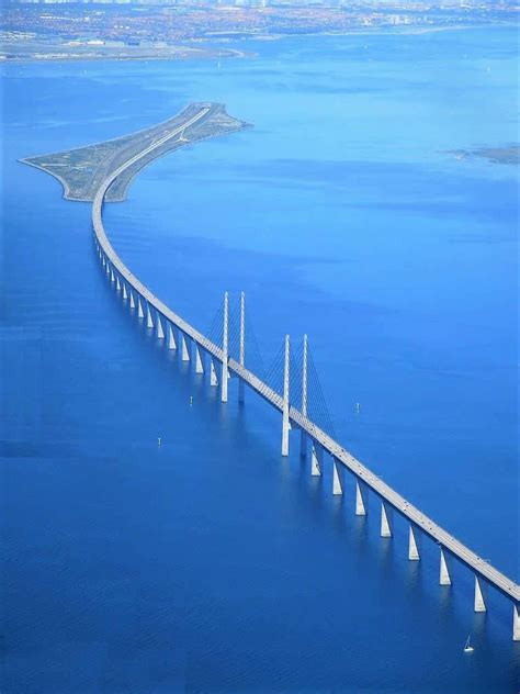 Download Oresund Bridge Peberholm Denmark Sweden Wallpaper | Wallpapers.com