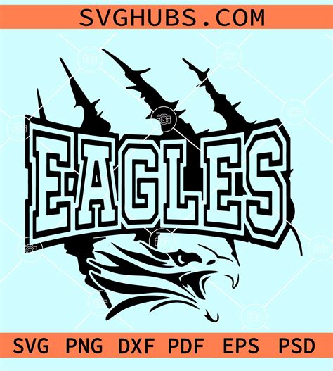 Eagles Mascot svg, Philadelphia Eagles claws svg, Eagles Svg, Eagle Mascot Sports Svg