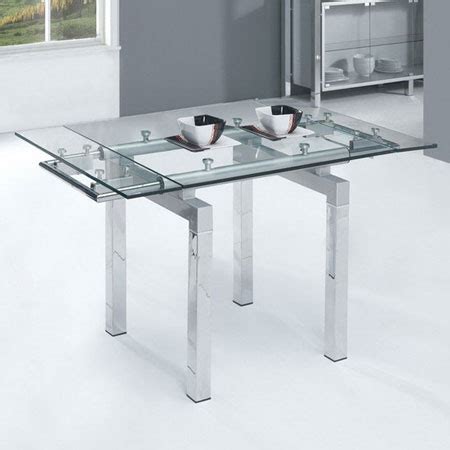 Glass extending dining table Mini Clear