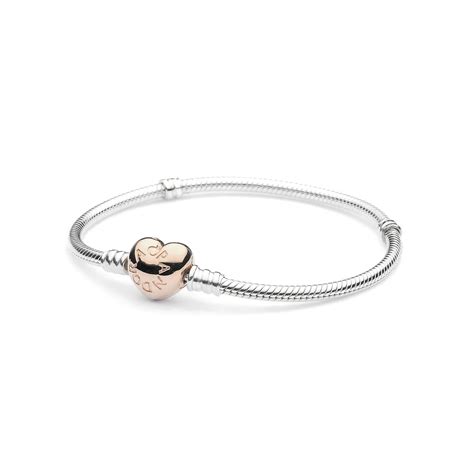 Sterling Silver Bracelet with Pandora Rose™ Heart Clasp | Pandora CA