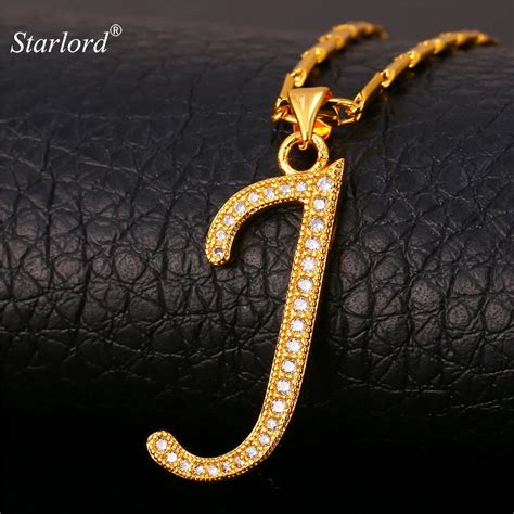 Initial J Letter Pendants & Necklaces Women Men Personalized Gift ...