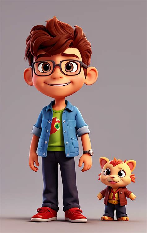 Cute boy Cartoon character 3D model 27786692 Stock Photo at Vecteezy