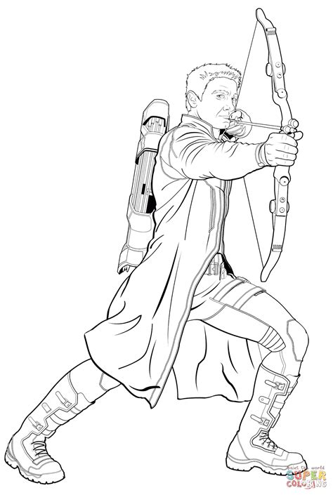 Avengers Hawkeye coloring page | Free Printable Coloring Pages