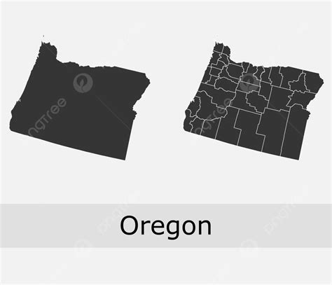 Oregon Map Counties Outline Isolated Oregon Map Political Vector, Isolated, Oregon Map ...