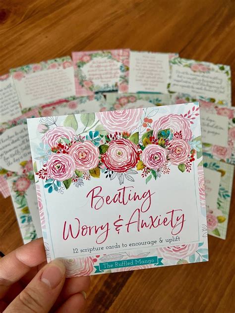 Beating Worry & Anxiety Scripture Cards set of 12 - Etsy