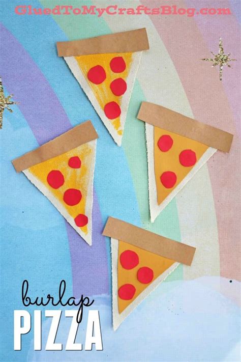 Pretend Play Burlap Canvas Pizza - Kid Craft Idea #kidcrafts # ...