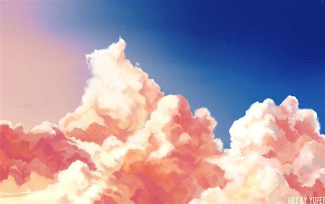 Clouds by Yufei on deviantART | Sunset painting, Drawing sunset, Cloud ...