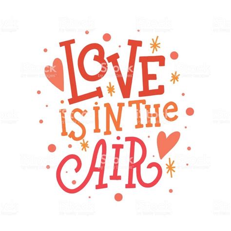 Love is in the air lettering clip art isolated on white background.... | Fabric panels, Machines ...