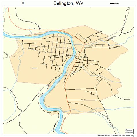 Belington West Virginia Street Map 5405788