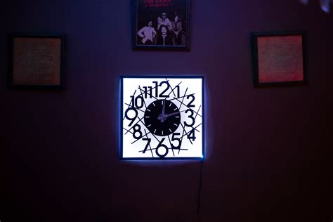 Led Light Wall Clock Metal Wall Clock Led Light Clock Decor - Etsy