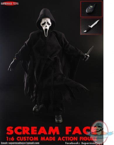 Scream Face 1/6 Scale Custom Made Action Figure By SUPERMAD TOYS | Man ...