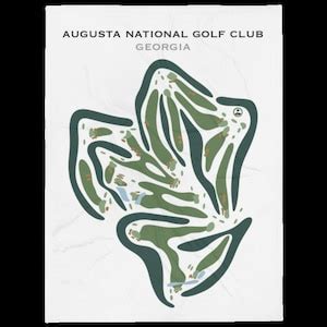 Augusta National Golf Club, GA Golf Course Map, Home Decor, Golfer Gift for Him, Scorecard ...