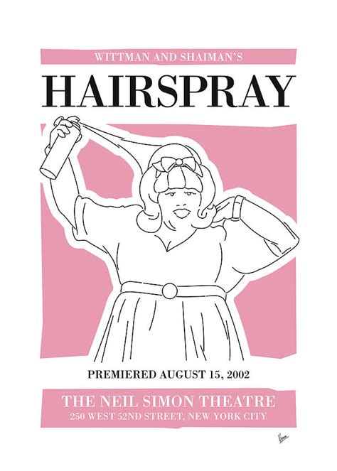 No014 MY Hairspray musical poster Digital Art by Chungkong Art