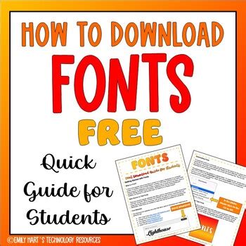 FONT & DESIGN: FREE FONT DOWNLOAD - Quick Start Guide For Students