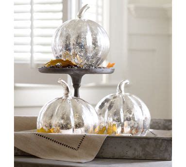 Sustainably Chic Designs: Pottery Barn Knock Off Faux Mecury Glass Pumpkins