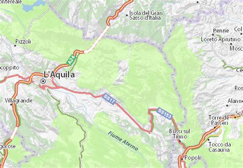 Mappa MICHELIN Santo Stefano di Sessanio - Pinatina di Santo Stefano di Sessanio ViaMichelin