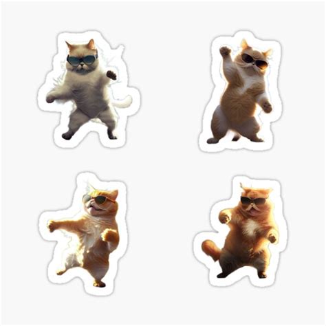 "Funny Cat Dancing | Cat Dancing Meme Pack " Sticker for Sale by Ameripensia | Redbubble