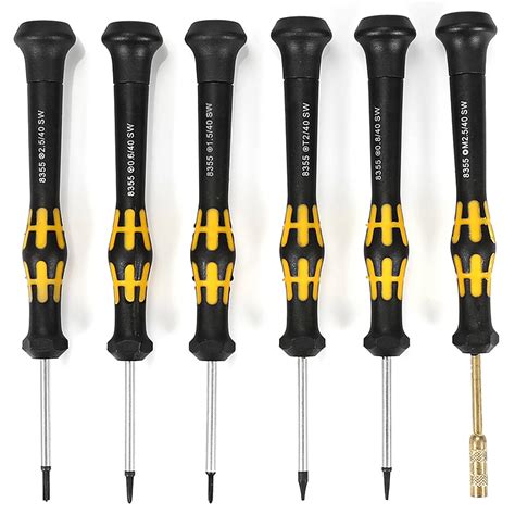 6 in 1 Precision Magnetic Screwdriver Set Cross Hex Pentalobe Y Tip ...