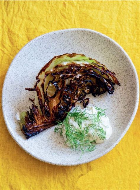 CHARRED CABBAGE WEDGES WITH DILL CRÈME FRAÎCHE - Cuisine Magazine - From New Zealand to the World