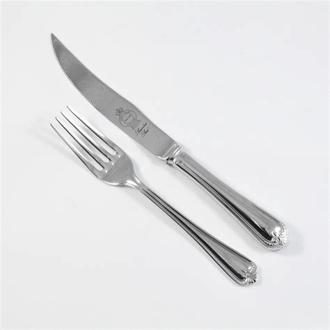 Jesmond Pattern Steak Knife & Fork Made in Sheffield England Stainless ...