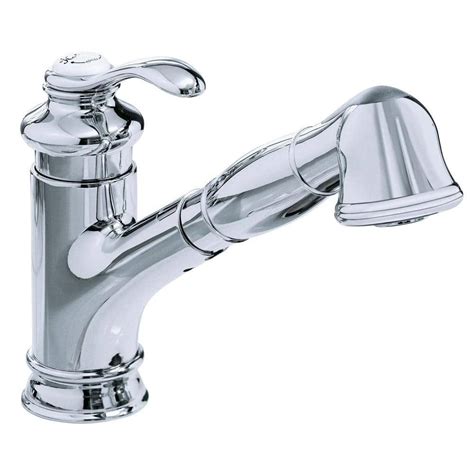 KOHLER Single-Handle Pull-Out Sprayer Kitchen Faucet in Polished Chrome ...