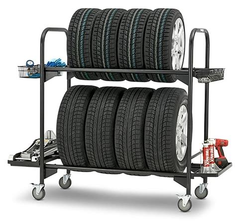 Tire Rack Rolling Tire Storage Rack | Tire Rack