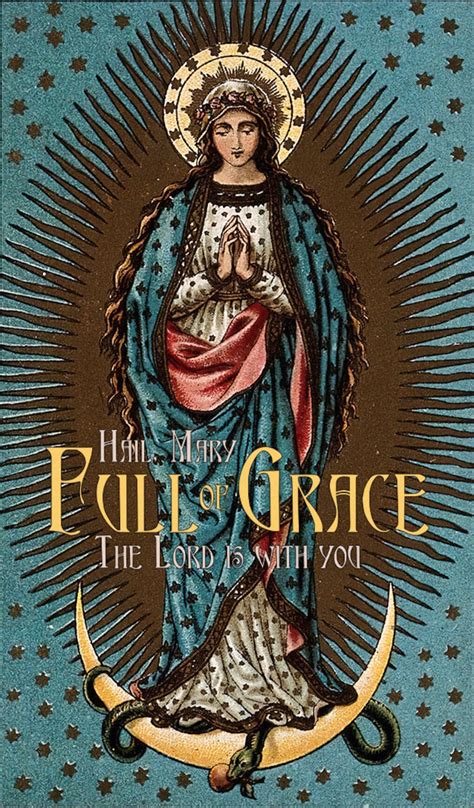 Immaculate Conception Prayer Card Full of Grace Prayer Card Catholic ...