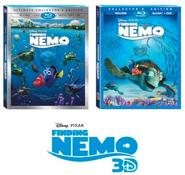 FINDING NEMO On Blu-Ray 3D, Blu-Ray Hi-Def & DVD 12/4 | Rama's Screen