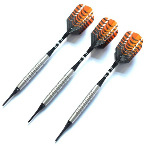 Hathaway Spartan Soft Tip Darts Set - Includes 3 Darts with Aluminum Shafts, 3 Extra Poly ...