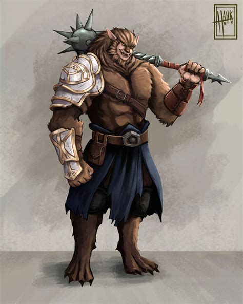 Nonk, Bugbear Barbarian by Hhahkk on DeviantArt