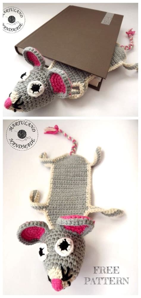 Crochet Mouse Bookmark Amigurumi Free Patterns Crochet Lovey Free Pattern, Crochet Animals Free ...