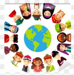 Vector Illustration Of Multicultural National Children ...