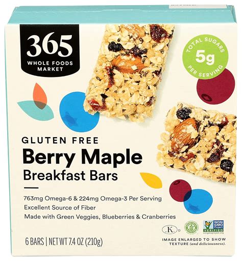 365 Whole Foods Market | Breakfast Bars - Gluten Free, 763,g Omega, High Fiber, Made with ...