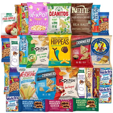 Variety Fun Healthy Snacks Care Package (30 Count) Cookies Chips ...