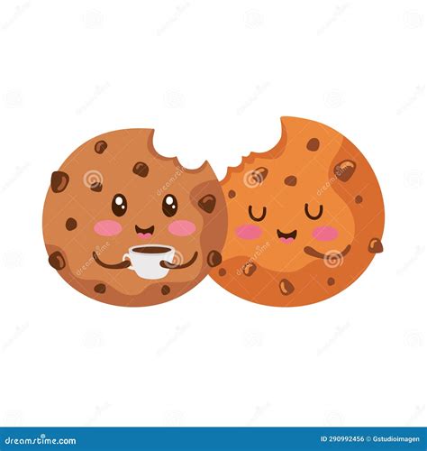 Cookies kawaii food stock vector. Illustration of character - 290992456