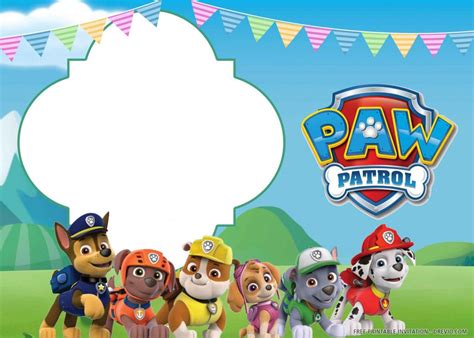 (FREE PRINTABLE) – Paw Patrol Birthday Invitation Template | DREVIO