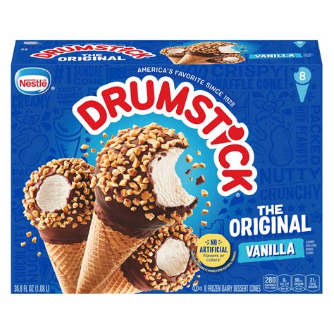 Drumstick The Original Vanilla Ice Cream Cones, 8 Count - Walmart.com