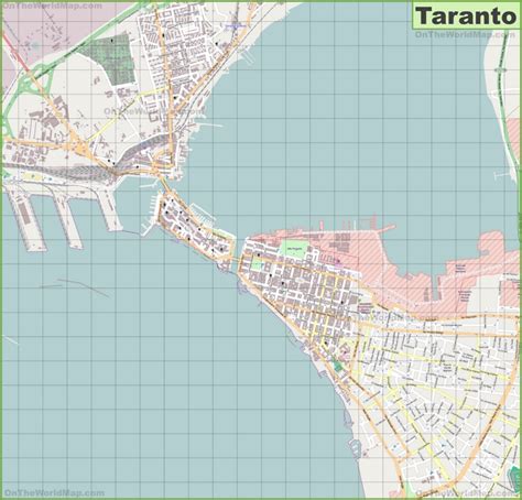 Large detailed map of Taranto - Ontheworldmap.com