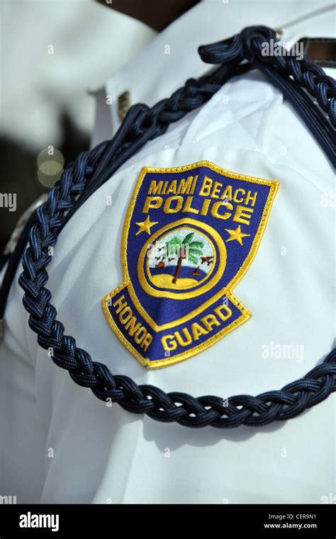 Miami Beach Police Honor Guard arm badge, USA Stock Photo - Alamy