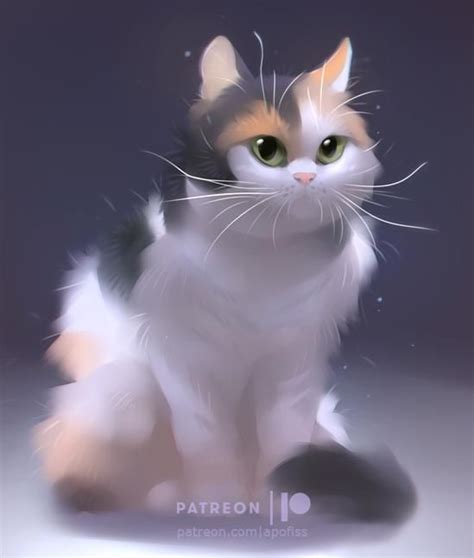 Calico Cat Drawing - Playful Calico Cat And Kitten Design By ...