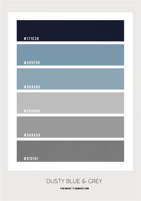 Dusty Blue and Grey Bedroom Color Scheme | Blue color pallet, Grey colour scheme bedroom, Grey ...