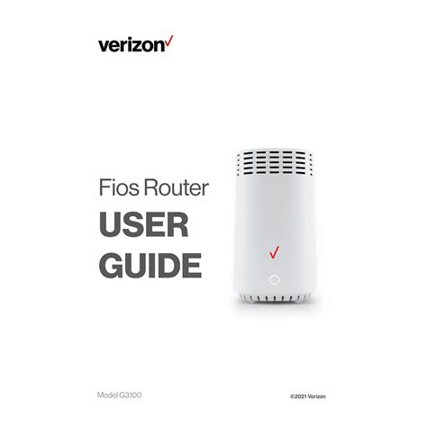 Verizon Fios Router G3100 User Manual