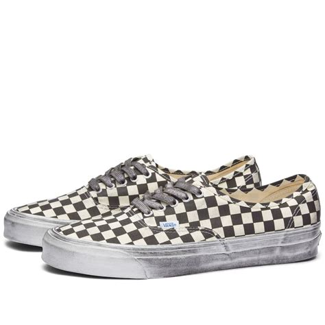 Vans Vault UA OG Authentic LX Stressed Black/Checkerboard ...