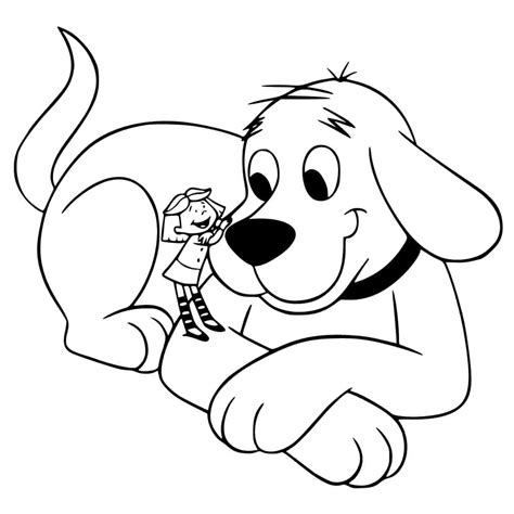 Emily Elizabeth and Clifford coloring page - Download, Print or Color Online for Free