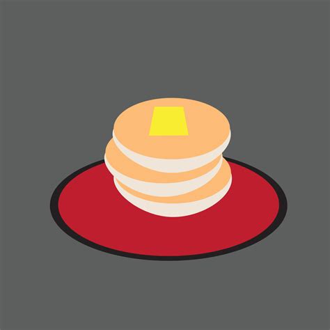 ilustración de un rebanada de tortita en un plato 2d animación vector ...